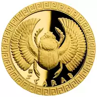 Niue: Mythical Creatures - Scarabeus 5 Dolarów Złoto 2022 Proof - złota moneta