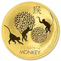 Niue: Rok Małpy 1 uncja 2016 - złota moneta