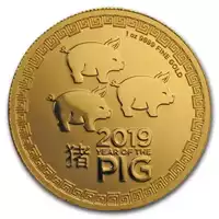 Niue: Rok Świni 1 uncja 2019 - złota moneta