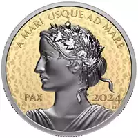 Peace Dollar 1 uncja 2024 Proof Ultra High Relief Plated Coin - złota moneta
