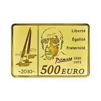 Picasso 500 Euro 2010 - złota moneta