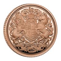 Pół Brytyjskiego Suwerena 2022 - Memoriał Królowej Elżbiety II Proof - złota moneta
