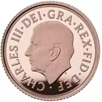 Pół Brytyjskiego Suwerena 2024 Proof złota moneta awers