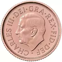 Pół Brytyjskiego Suwerena 2024 złota moneta awers
