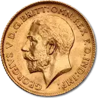 Pół Brytyjskiego Suwerena Król Jerzy V - złota moneta
