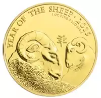 Lunar: Rok Owcy 1 uncja 2015 UK - złota moneta