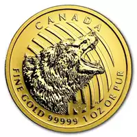 Zew Natury: Ryczący Niedźwiedź Grizzly 1 uncja 2016 - złota moneta