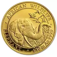 Somalijski Słoń 1/10 uncji 2018 - złota moneta