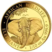 Somalijski Słoń 1/10 uncji - złota moneta