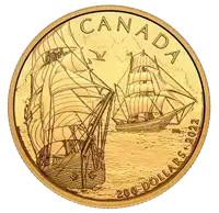 Tall Ships: Brigantine 1/2 uncji 2022 Proof - złota moneta