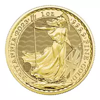 The Coronation Britannia 1 uncja 2023 złota moneta rewers
