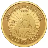 The Majestic Polar Bear 1/10 uncji 2023 - złota moneta