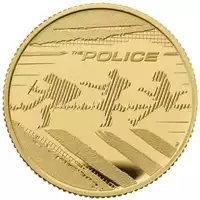The Police 1 uncja 2023 Proof złota moneta rewers