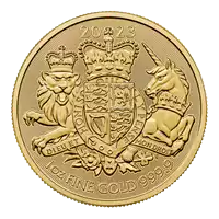 The Royal Arms 1 uncja 2023 złota moneta rewers