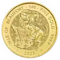 The Royal Tudor Beasts: Lion of England 1 uncja 2023 - złota moneta