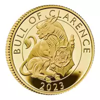 The Royal Tudor Beasts: The Bull of Clarence 1 uncja 2023 Proof - złota moneta