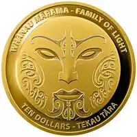 Whanau Marama - Family of Light zestaw 2 x 1-2 uncji 2021 Proof - złota moneta