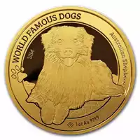 World Famous Dogs - Owczarek Australijski 1 uncja 2024 - złota moneta