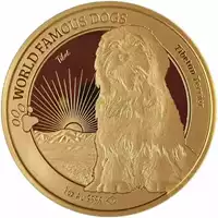 World Famous Dogs - Terier Tybetański 1 uncja 2024 - złota moneta