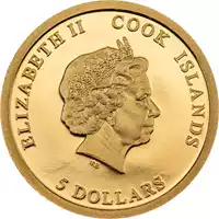 Wyspy Cooka In Memoriam Queen Elizabeth II 0,5 grama 2022 Proof awers