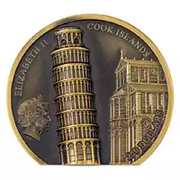 Wyspy Cooka: Krzywa Wieża w Pizie 1 uncja 2022 Ultra High Relief - złota moneta