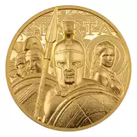 Wyspy Cooka: Sparta 1 uncja 2023 Proof Ultra High Relief - złota moneta