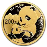 Chińska Panda 15 gramów 2019 - złota moneta