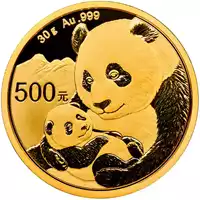 Chińska Panda 30 gramów 2019 - złota moneta