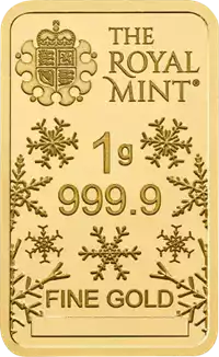 Złota sztabka 1 gram Royal Mint Choinka