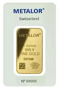 Złota sztabka 1 uncja Metalor