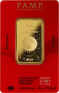 Złota sztabka 1 uncja Pamp Lunar Legends Rok Smoka 2024 tył-opakowanie