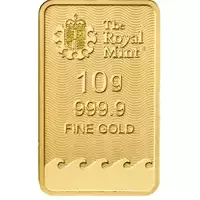 Złota sztabka 10 gramów Britannia Royal Mint rewers
