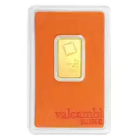 Złota sztabka 10 gramów Valcambi rewers