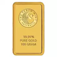 Złota sztabka 100 gramów Perth Mint