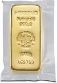 Złota sztabka 1000 gramów Heraeus opakowanie