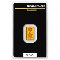 Złota sztabka 2 gramy Argor-Heraeus