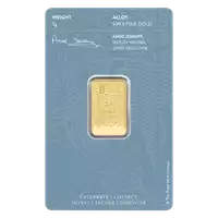 Złota sztabka 5 gramów Britannia Royal Mint opakowanie rewers