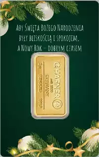 Złota sztabka 5 gramów C.Hafner Święta Bożego Narodzenia