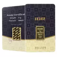 Złota sztabka 5 gramów IGR
