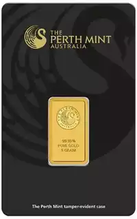 Złota sztabka 5 gramów Perth Mint CertiCard