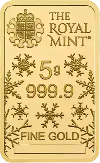 Złota sztabka 5 gramów Royal Mint Choinka