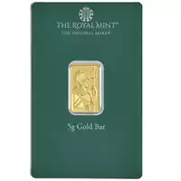 Złota sztabka 5 gramów Royal Mint Merry Christmas przód
