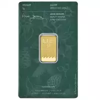 Złota sztabka 5 gramów Royal Mint Merry Christmas tył