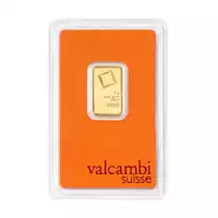 Złota sztabka 5 gramów Valcambi awers