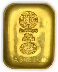 Złota sztabka 50 gramów LBMA Różni producenci odlewana