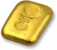Złota sztabka 50 gramów Argor-Heraeus odlewana