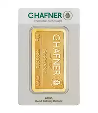 Złota sztabka 50 gramów C.Hafner