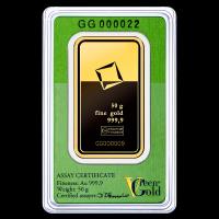 Złota sztabka 50 gramów Valcambi Green Gold rewers