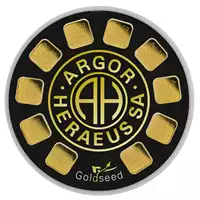 Złota sztabka Argor-Hereaus Goldseed 10 x 1g przód