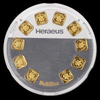 Złota sztabka Heraeus 10 x 1g Multicard tył
